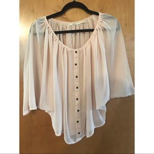 Poetry Medium Pink Sheer Top